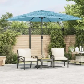 Gartenschirm mit blauem Stahlmast 248x248x248 cm von , Sonnenschirme - Ref: Foro24-4005090, Preis: 109,05 €, Rabatt: %