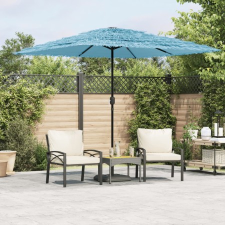 Sombrilla de jardín con poste de acero azul 248x248x248 cm by , Umbrellas - Ref: Foro24-4005090, Price: 98,75 €, Discount: %