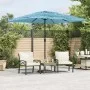 Sombrilla de jardín con poste de acero azul 248x248x248 cm de , Sombrillas - Ref: Foro24-4005090, Precio: 109,01 €, Descuento: %