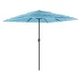 Sombrilla de jardín con poste de acero azul 248x248x248 cm de , Sombrillas - Ref: Foro24-4005090, Precio: 109,01 €, Descuento: %