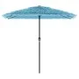 Sombrilla de jardín con poste de acero azul 248x248x248 cm de , Sombrillas - Ref: Foro24-4005090, Precio: 109,01 €, Descuento: %