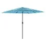 Sombrilla de jardín con poste de acero azul 248x248x248 cm de , Sombrillas - Ref: Foro24-4005090, Precio: 109,01 €, Descuento: %