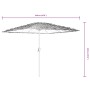 Sombrilla de jardín con poste de acero blanca 248x248x248 cm by , Umbrellas - Ref: Foro24-4005092, Price: 111,09 €, Discount: %