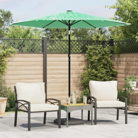 Sombrilla de jardín con poste de acero verde 223x223x213 cm by , Umbrellas - Ref: Foro24-4005099, Price: 76,77 €, Discount: %