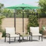 Sombrilla de jardín con poste de acero verde 223x223x213 cm de , Sombrillas - Ref: Foro24-4005099, Precio: 66,36 €