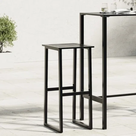 Taburetes de bar 4 unidades acero negro 38x38x80 cm by , Garden chairs - Ref: Foro24-4009266, Price: 215,09 €, Discount: %