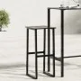Taburetes de bar 4 unidades acero negro 38x38x80 cm by , Garden chairs - Ref: Foro24-4009266, Price: 215,09 €, Discount: %