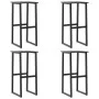 Taburetes de bar 4 unidades acero negro 38x38x80 cm by , Garden chairs - Ref: Foro24-4009266, Price: 215,09 €, Discount: %
