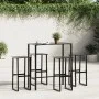 Taburetes de bar 4 unidades acero negro 38x38x80 cm by , Garden chairs - Ref: Foro24-4009266, Price: 215,09 €, Discount: %