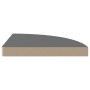 Eckregal aus glänzend grauem MDF, 35 x 35 x 3,8 cm von vidaXL, Regale und Regale - Ref: Foro24-323913, Preis: 30,17 €, Rabatt: %