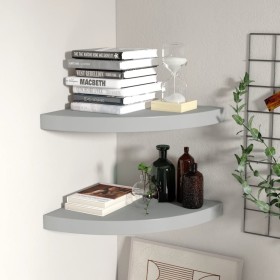 Corner floating shelves 2 units MDF gray 35x35x3.8 cm by vidaXL, Shelves and shelves - Ref: Foro24-323923, Price: 45,96 €, Di...