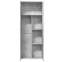 Aparador alto madera de ingeniería gris hormigón 70x35x180 cm by , Lockers and storage cabinets - Ref: Foro24-3276661, Price:...