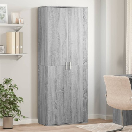 Aparador alto madera de ingeniería gris Sonoma 70x35x180 cm by , Lockers and storage cabinets - Ref: Foro24-3276663, Price: 1...