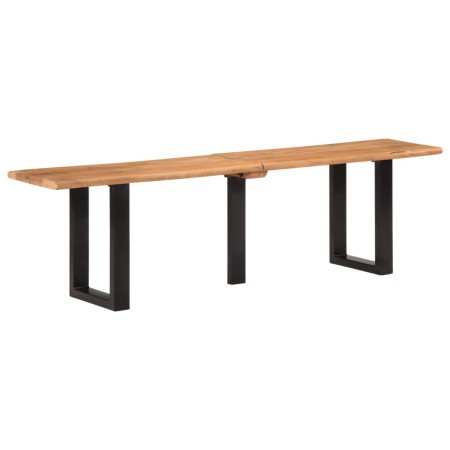 Banco de madera maciza de acacia y acero 160 cm von , Bänke für Hallen und Lager - Ref: Foro24-4006411, Preis: 132,97 €, Raba...