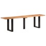 Banco de madera maciza de acacia y acero 160 cm von , Bänke für Hallen und Lager - Ref: Foro24-4006411, Preis: 132,97 €, Raba...