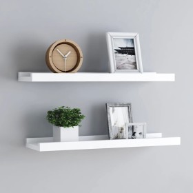 Shelf for photo frames 2 pcs white MDF 60x9x3 cm by vidaXL, Shelves and shelves - Ref: Foro24-323929, Price: 20,13 €, Discoun...