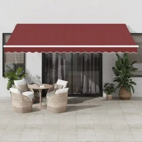 Toldo retráctil automático burdeos 450x350 cm de , Toldos - Ref: Foro24-3214988, Precio: 566,15 €, Descuento: %
