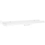 Regal für Fotorahmen 2 Stück weiß MDF 60x9x3 cm von vidaXL, Regale und Regale - Ref: Foro24-323929, Preis: 20,13 €, Rabatt: %