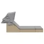 Tumbona doble con capota y cojines ratán sintético beige by , Loungers - Ref: Foro24-368640, Price: 275,80 €, Discount: %