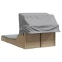 Tumbona doble con capota y cojines ratán sintético beige by , Loungers - Ref: Foro24-368640, Price: 275,80 €, Discount: %