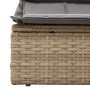 Tumbona doble con capota y cojines ratán sintético beige by , Loungers - Ref: Foro24-368640, Price: 275,80 €, Discount: %