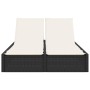 Doppel-Liegestuhl mit schwarzen Kunststoff-Rattan-Kissen. von , Liegen - Ref: Foro24-368628, Preis: 253,97 €, Rabatt: %