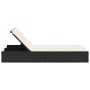 Doppel-Liegestuhl mit schwarzen Kunststoff-Rattan-Kissen. von , Liegen - Ref: Foro24-368628, Preis: 253,97 €, Rabatt: %