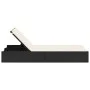 Tumbona doble con cojines ratán sintético negro de , Tumbonas - Ref: Foro24-368628, Precio: 249,97 €, Descuento: %