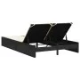 Tumbona doble con cojines ratán sintético negro de , Tumbonas - Ref: Foro24-368628, Precio: 249,97 €, Descuento: %