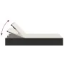 Tumbona doble con cojines ratán sintético negro de , Tumbonas - Ref: Foro24-368628, Precio: 249,97 €, Descuento: %