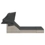Tumbona doble con capota y cojines ratán sintético gris claro by , Loungers - Ref: Foro24-368642, Price: 264,82 €, Discount: %