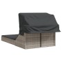 Tumbona doble con capota y cojines ratán sintético gris claro by , Loungers - Ref: Foro24-368642, Price: 268,56 €, Discount: %