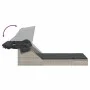 Doppel-Liegestuhl mit Verdeck und Kissen aus hellem grauen Kunststoff-Rattan. von , Liegen - Ref: Foro24-368642, Preis: 268,5...