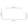 Glasplatte für sechseckigen Kamin 120x50 cm von vidaXL, Glas - Ref: Foro24-324143, Preis: 31,00 €, Rabatt: %
