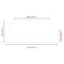 Glasplatte für sechseckigen Kamin 120x50 cm von vidaXL, Glas - Ref: Foro24-324143, Preis: 36,05 €, Rabatt: %