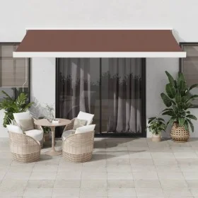 Toldo retráctil automático marrón 450x300 cm by , Awnings - Ref: Foro24-3215731, Price: 757,27 €, Discount: %