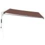 Toldo retráctil automático marrón 450x300 cm by , Awnings - Ref: Foro24-3215731, Price: 757,27 €, Discount: %