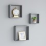 Wandwürfel Regale 3 Einheiten MDF grau von vidaXL, Regale und Regale - Ref: Foro24-323954, Preis: 42,14 €, Rabatt: %