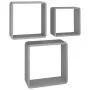 3 gray MDF wall cube shelves by vidaXL, Shelves and shelves - Ref: Foro24-323954, Price: 41,58 €, Discount: %