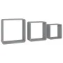 3 gray MDF wall cube shelves by vidaXL, Shelves and shelves - Ref: Foro24-323954, Price: 41,58 €, Discount: %