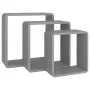 3 gray MDF wall cube shelves by vidaXL, Shelves and shelves - Ref: Foro24-323954, Price: 41,58 €, Discount: %