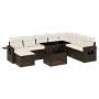 Set de sofás de jardín 9 pzas y cojines ratán sintético marrón by , Garden sets - Ref: Foro24-3268103, Price: 609,71 €, Disco...