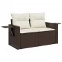 Set de sofás de jardín 9 pzas y cojines ratán sintético marrón by , Garden sets - Ref: Foro24-3268103, Price: 621,53 €, Disco...