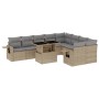Juego de sofás jardín con cojines beige 10 pzas ratán sintético by , Garden sets - Ref: Foro24-3268129, Price: 633,70 €, Disc...