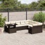 Gartensofa-Set, 10-teilig, mit braunen Kissen aus synthetischem Rattan. von , Gartensets - Ref: Foro24-3268143, Preis: 675,86...
