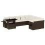 Set de sofás de jardín 10 pzas y cojines ratán sintético marrón by , Garden sets - Ref: Foro24-3268143, Price: 700,87 €, Disc...