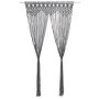 Anthrazitgrauer Makramee-Vorhang aus Baumwolle, 140 x 240 cm von vidaXL, Vorhänge und Gardinen - Ref: Foro24-323995, Preis: 4...