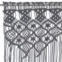 Anthrazitgrauer Makramee-Vorhang aus Baumwolle, 140 x 240 cm von vidaXL, Vorhänge und Gardinen - Ref: Foro24-323995, Preis: 4...