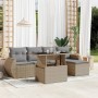 Juego de sofás jardín con cojines 6 pzas ratán sintético beige by , Garden sets - Ref: Foro24-3268499, Price: 402,52 €, Disco...