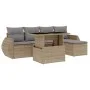 Juego de sofás jardín con cojines 6 pzas ratán sintético beige de , Conjuntos de jardín - Ref: Foro24-3268499, Precio: 424,48...